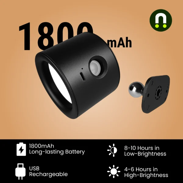 Rechargeable LED Wall Lamp 360° Rotatable - Image 3