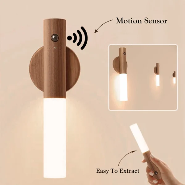 Rechargeable Wooden Motion Sensor Night Light - Image 2